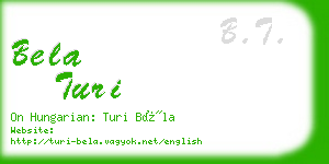 bela turi business card